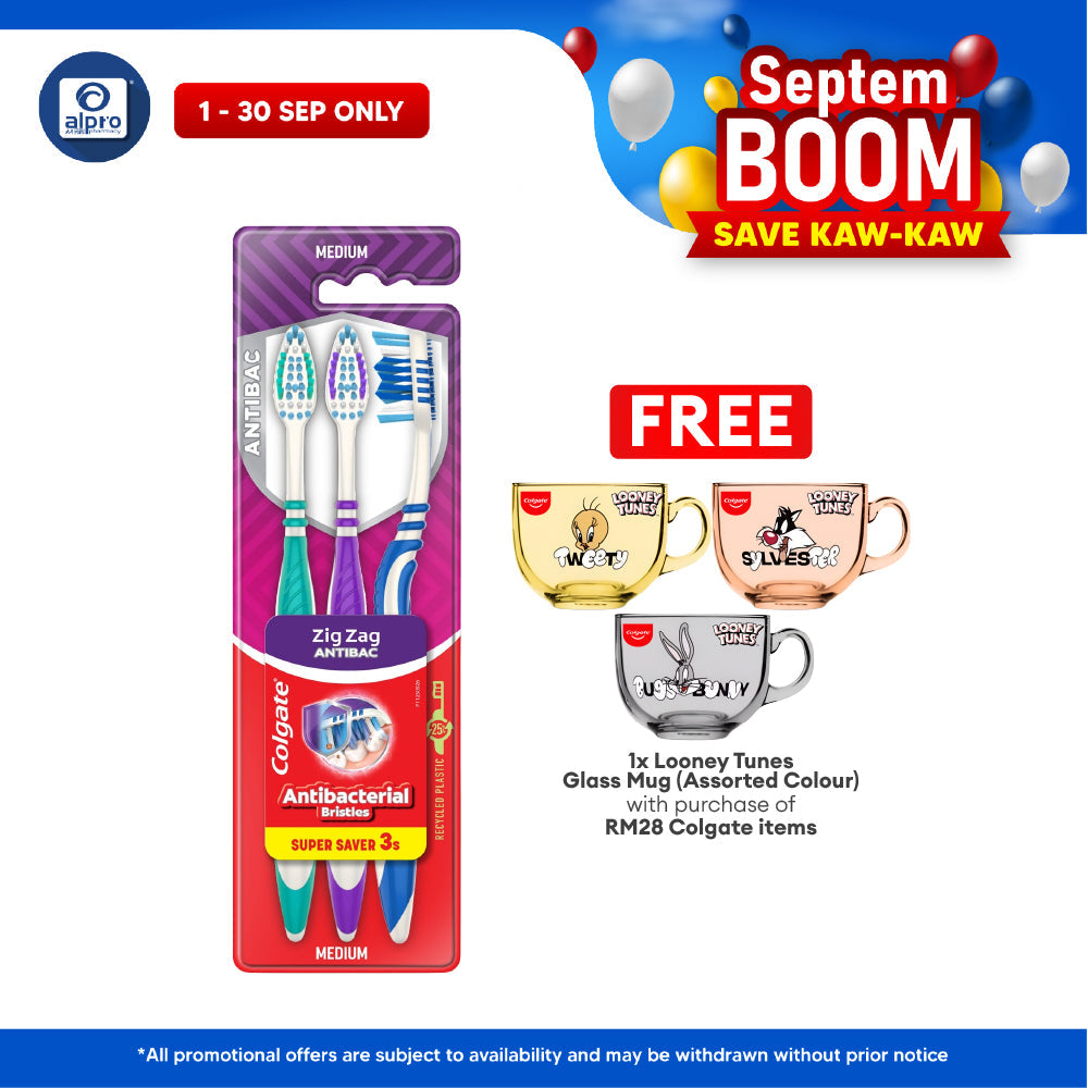 Colgate Zig Zag Medium 3s | Reach Deep Between Teeth Colgate