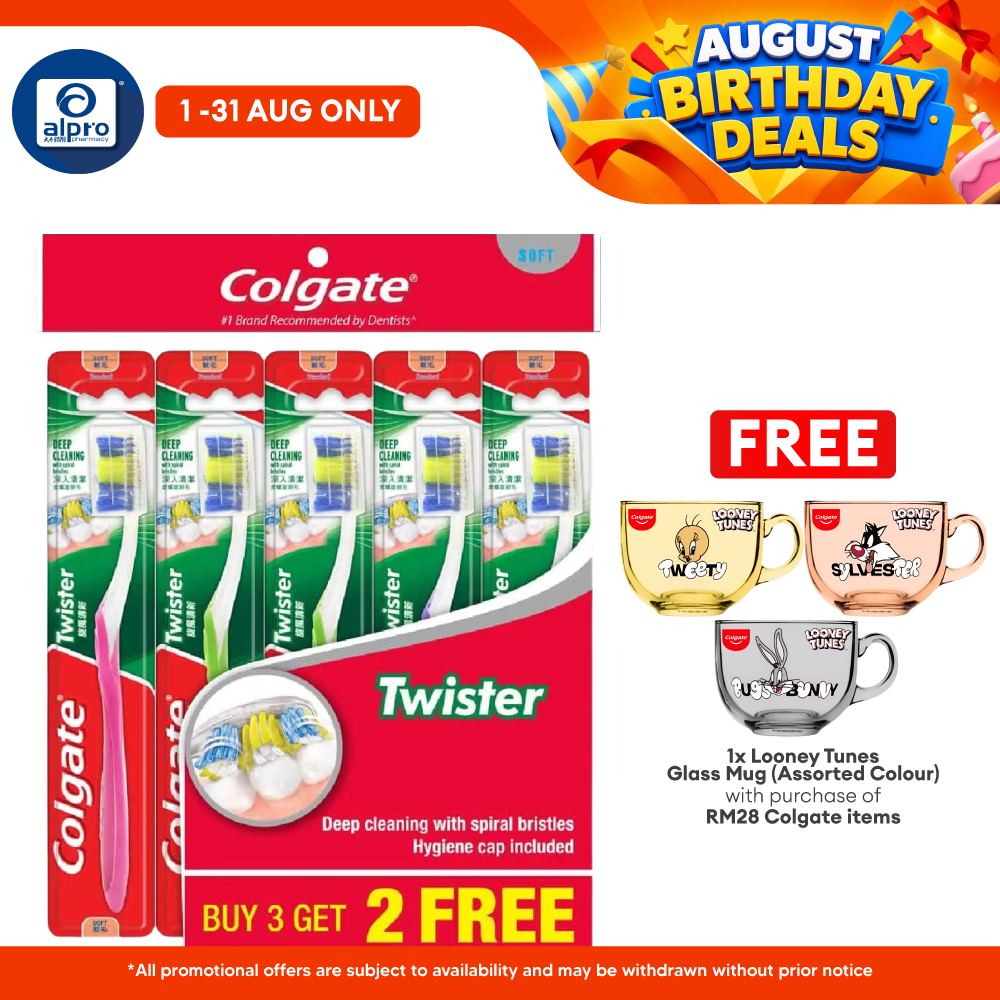 Colgate Toothbrush Twister Fresh Soft 5s Colgate