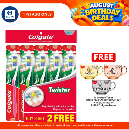 Colgate Toothbrush Twister Fresh Soft 5s Colgate
