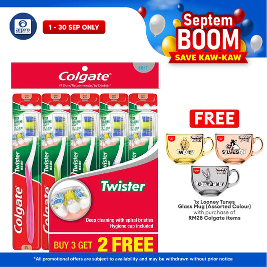 Colgate Toothbrush Twister Fresh Soft 5s Colgate