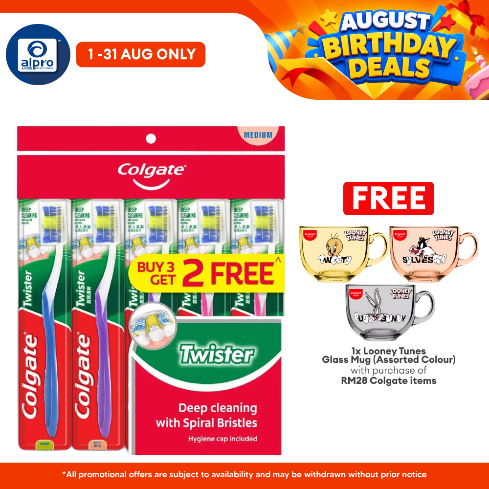 Colgate Toothbrush Twister Fresh Medium 5s Colgate