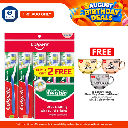 Colgate Toothbrush Twister Fresh Medium 5s Colgate