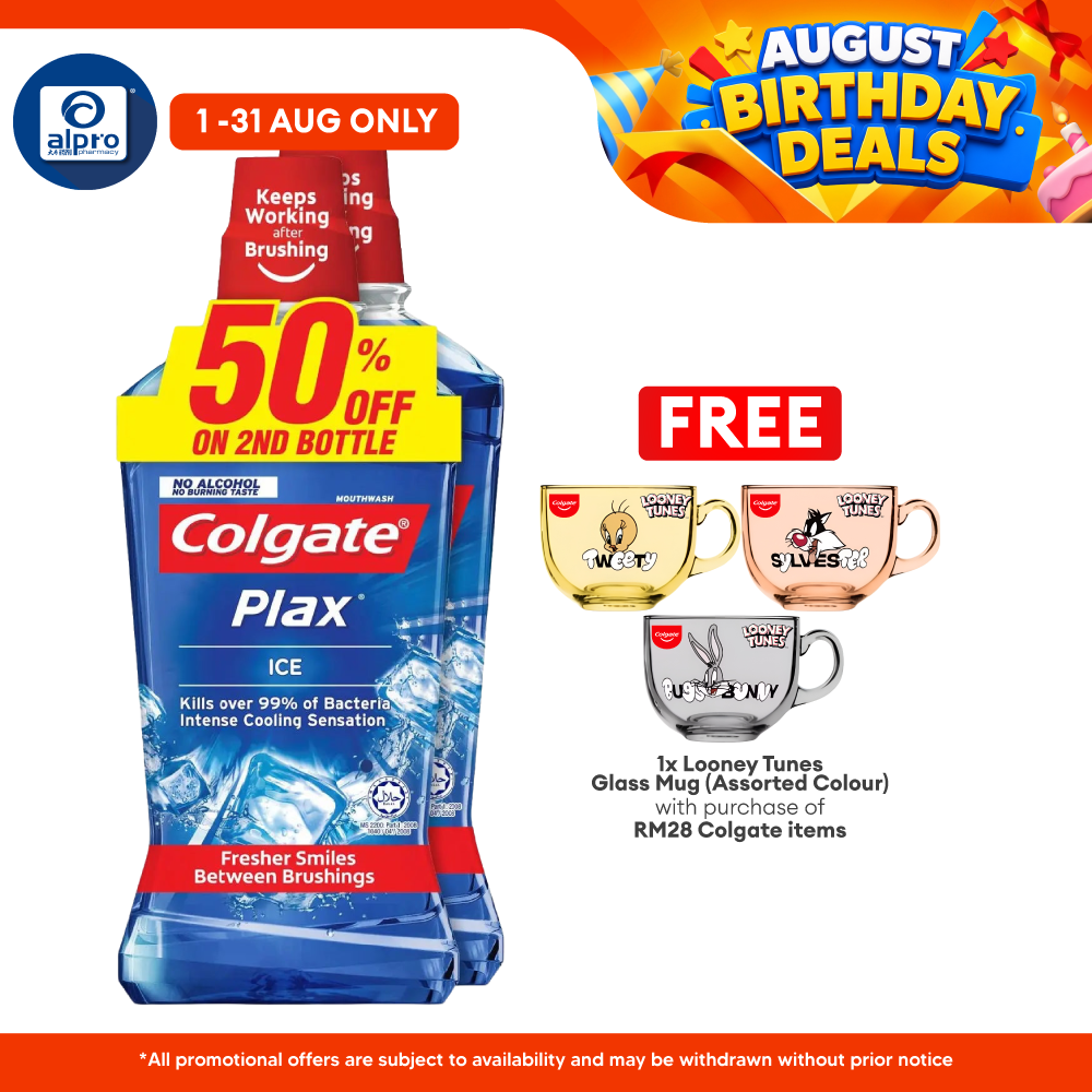Colgate Plax Ice Mouthwash 750ml 2s | Helps Prevent Cavities Colgate