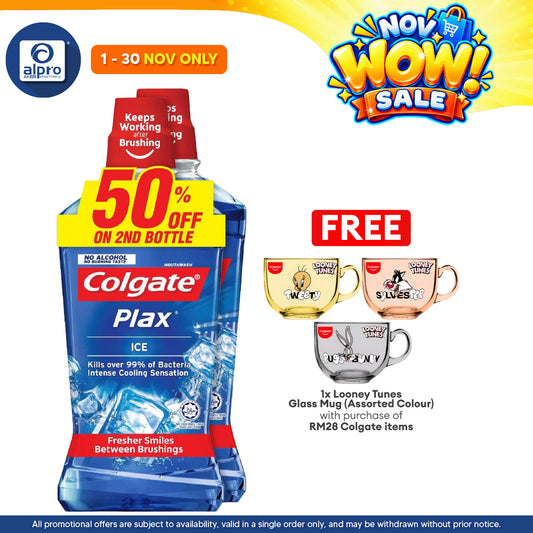 Colgate Plax Ice Mouthwash 750ml 2s | Helps Prevent Cavities