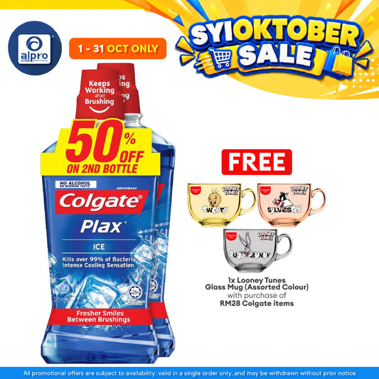 Colgate Plax Ice Mouthwash 750ml 2s | Helps Prevent Cavities