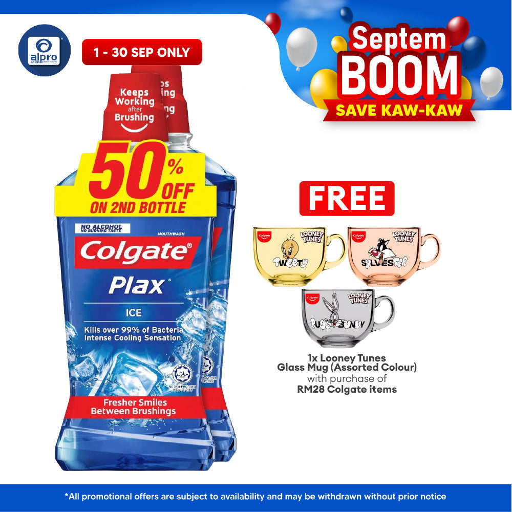 Colgate Plax Ice Mouthwash 750ml 2s | Helps Prevent Cavities Colgate