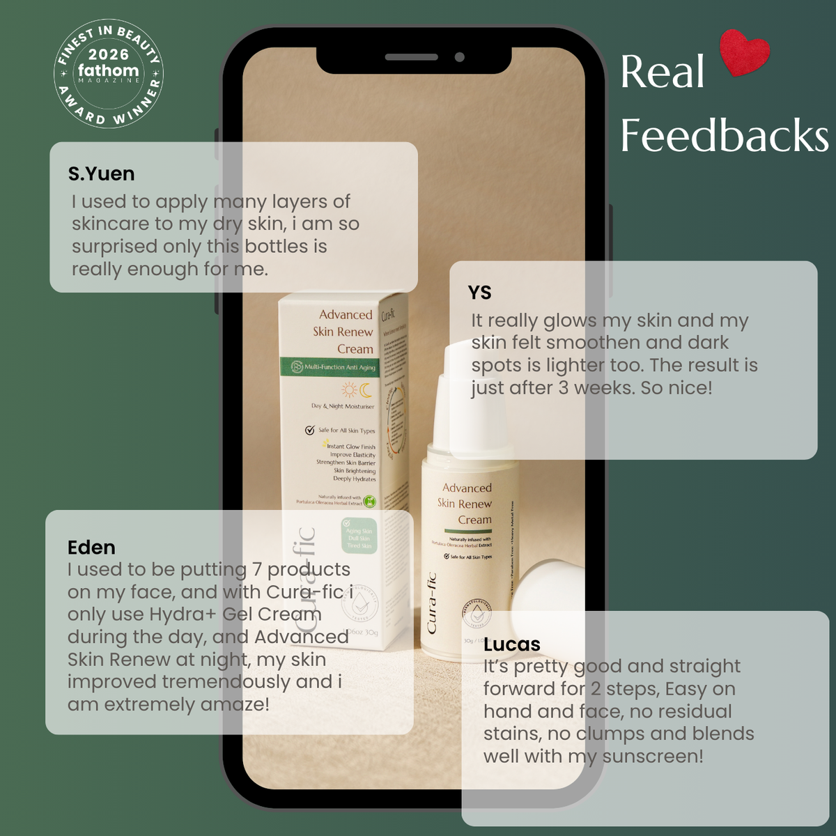 Cura-Fic Advanced Skin Renew Cream 30g | Powerful Anti-Aging Effect