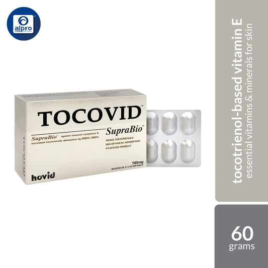 Tocovid Suprabio 50mg Softgel 60s | Essential Vitamins & Minerals for Skin Tocovid