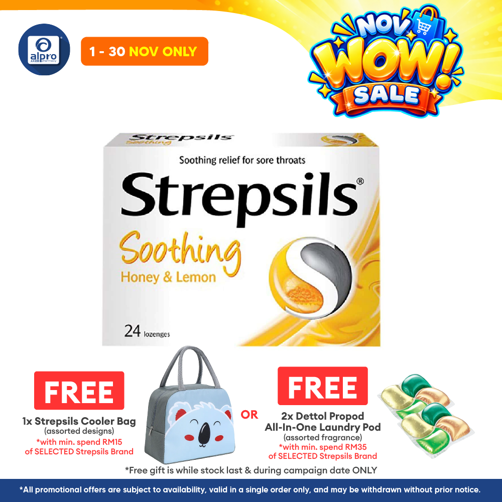 Strepsils Soothing Honey & Lemon 24s