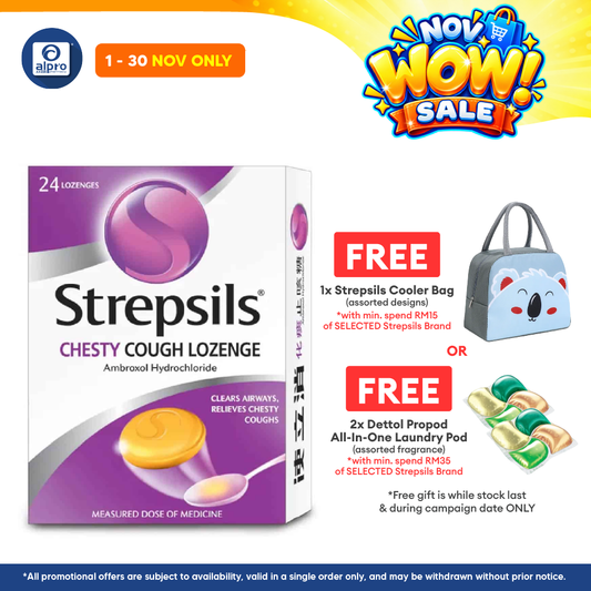 Strepsils Chesty Cough Lozenge 24s | Relief Sore Throat