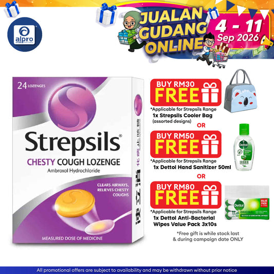 Strepsils Chesty Cough Lozenge 24s | Relief Sore Throat Strepsils