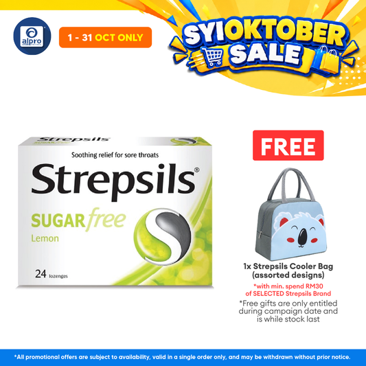 Strepsils Lemon Sugar Free 24s | Symptomatic Mouth and Throat Relief