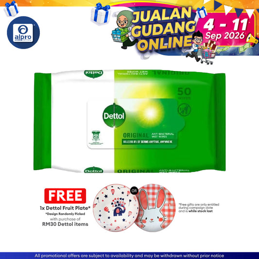 Dettol Antibacterial Wipes 50s | Hygiene Protection Dettol