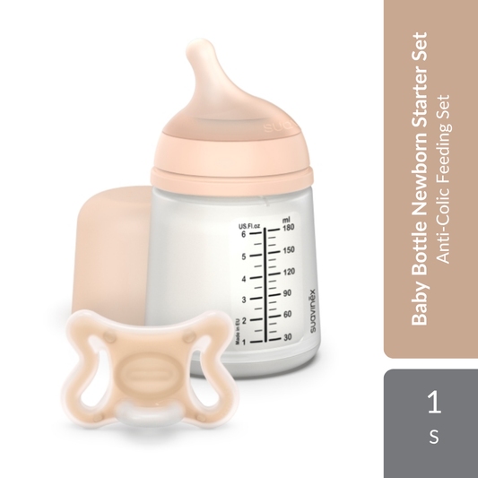 Suavinex Zero Zero Baby Bottle Newborn Starter Set 0M+ 1s | Anti-Colic Feeding Set For Newborn Babies Suavinex
