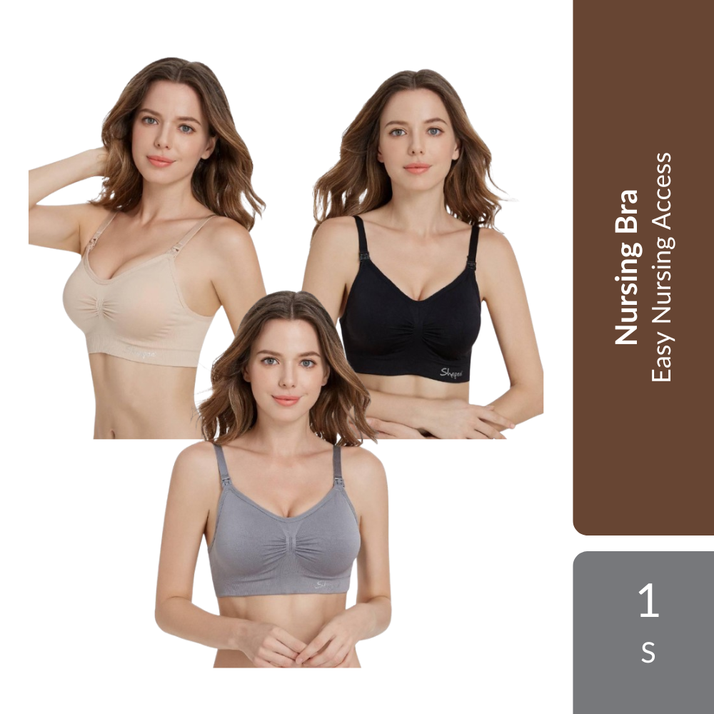 Shapee Nursing Bra 1s | Wire-Free Comfort & Easy Nursing Access For Breastfeeding Mothers Shapee