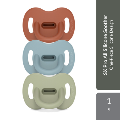 Suavinex Colour Essence All Silicone SX Pro Soother 6-18M 1s | One-Piece Silicone Design Suavinex
