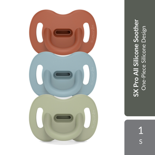 Suavinex Colour Essence All Silicone SX Pro Soother 6-18M 1s | One-Piece Silicone Design Suavinex