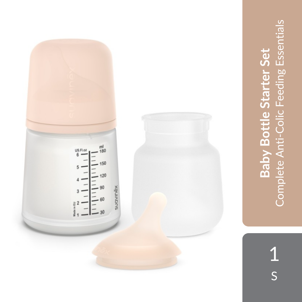 Suavinex Zero Zero Baby Bottle Starter Set 0M+ 1s | Complete Anti-Colic Feeding Essentials For Newborns Suavinex