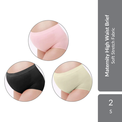 Shapee Maternity High Waist Brief 2s | Soft Stretch Fabric With Gentle Belly Support For Pregnancy Comfort Shapee