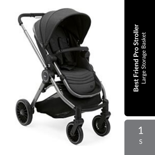 [Alpro Baby] Chicco Best Friend Pro Stroller 1s | Large Storage Basket & Shock Absorbing Wheels Chicco