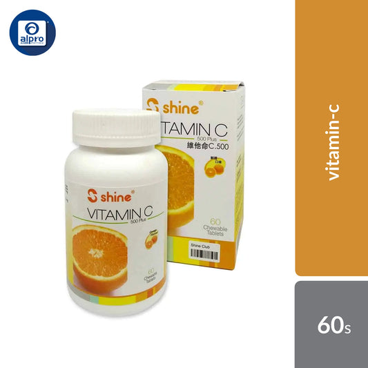 Shine Vitamin C-500mg (Orange) 60s | For Children Above 7 Years Old