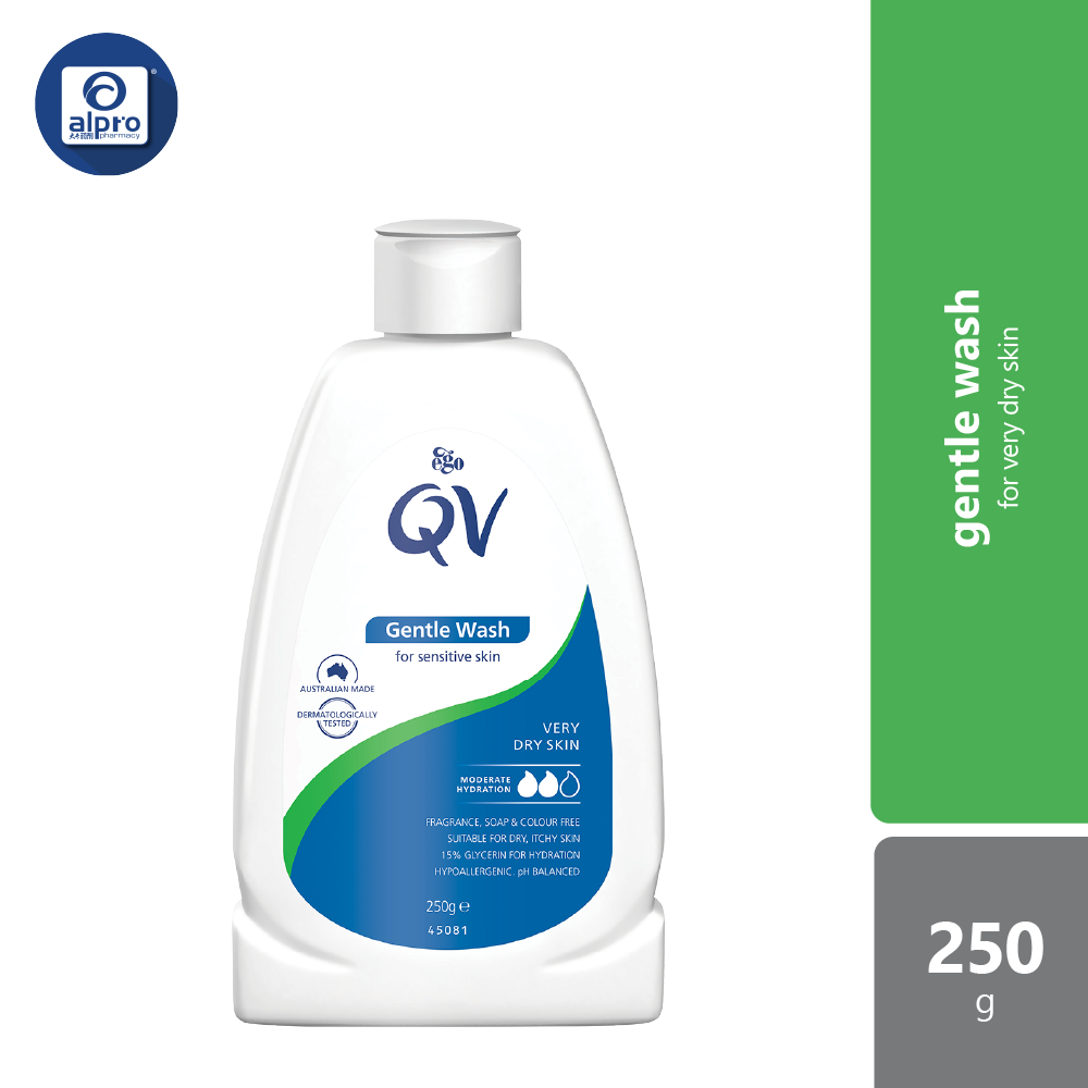 QV Gentle Wash 250ml | Soap Free Cleanser QV