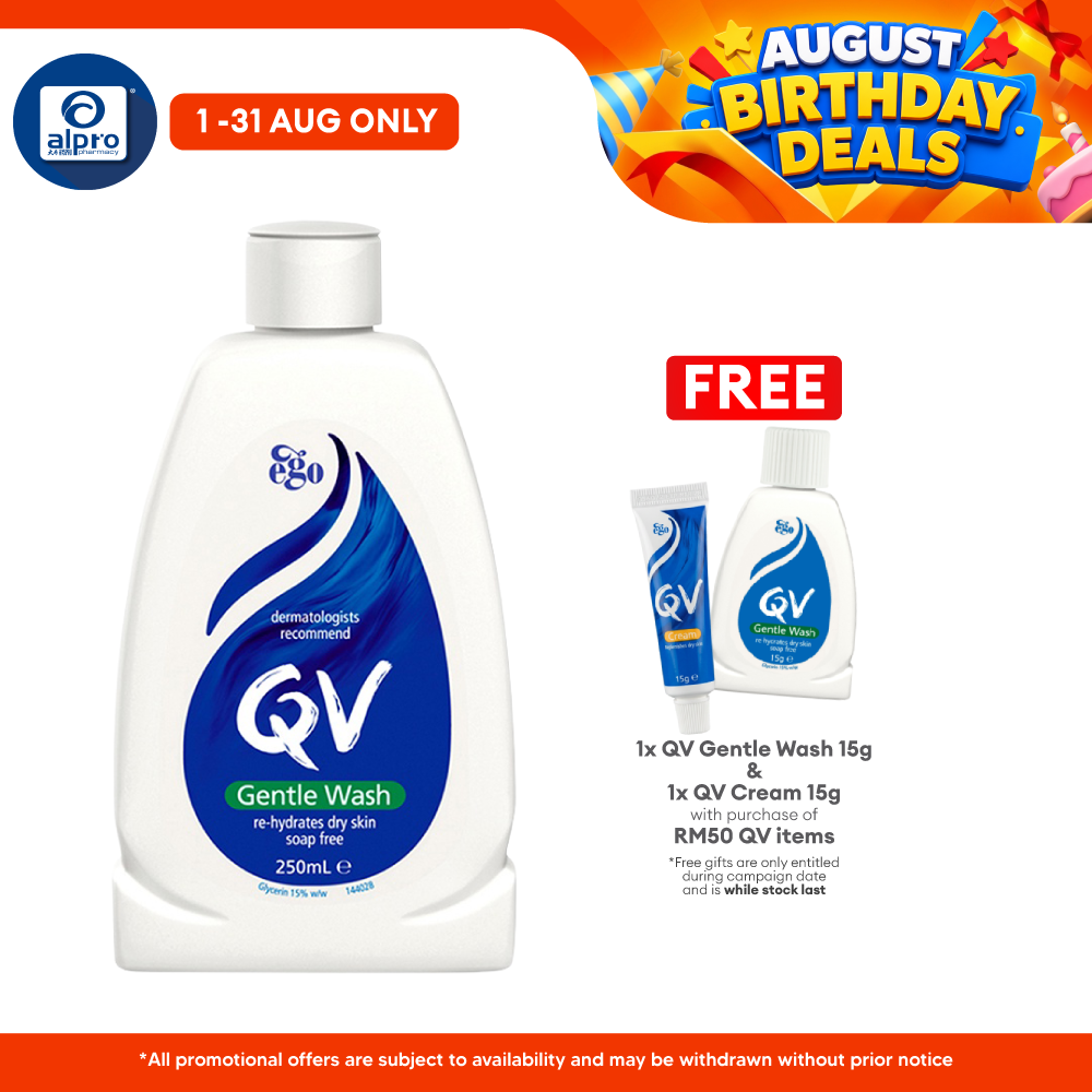 QV Gentle Wash 250ml | Soap Free Cleanser QV