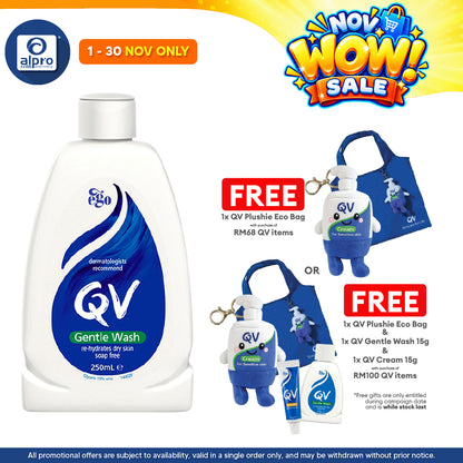 QV Gentle Wash 250ml | Soap Free Cleanser