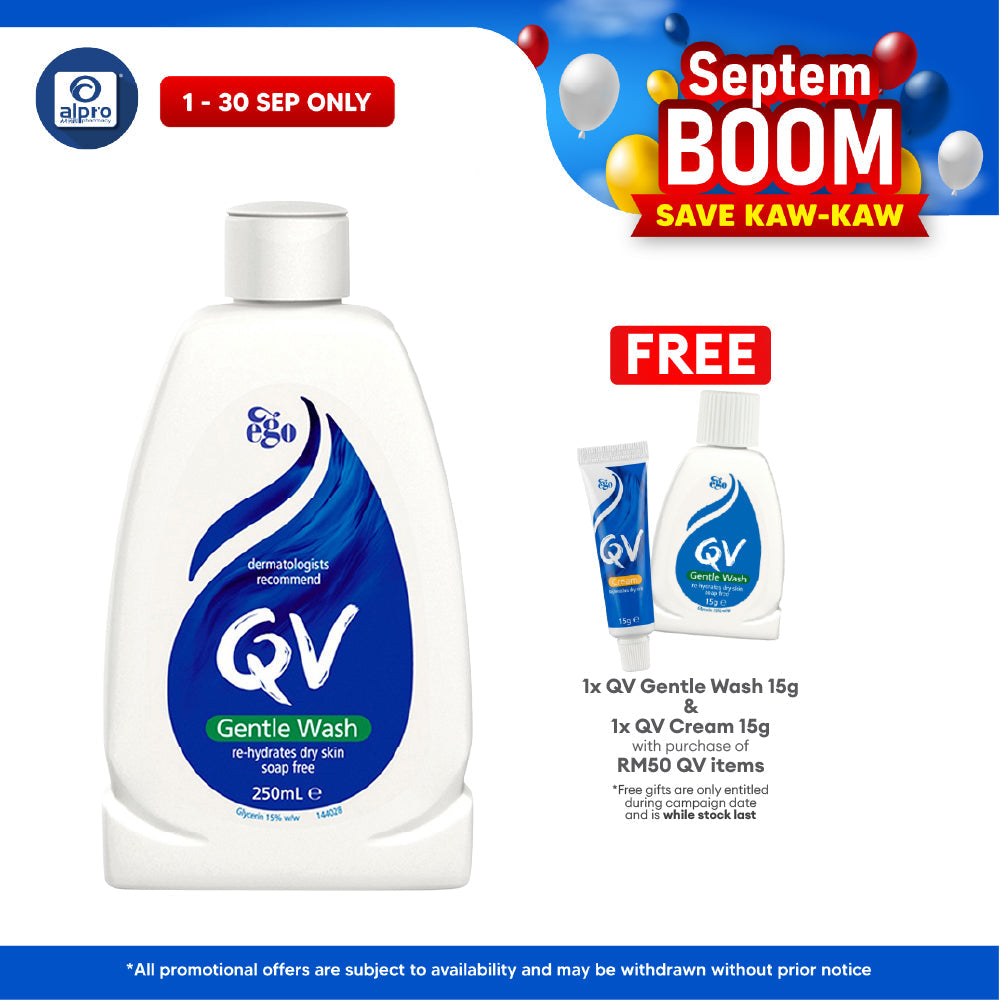 QV Gentle Wash 250ml | Soap Free Cleanser QV