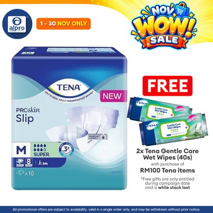 Tena Slip Super M 10's | High Leakage Security