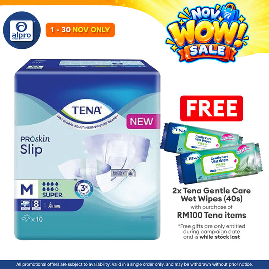 Tena Slip Super M 10's | High Leakage Security