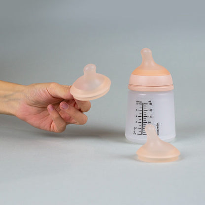 Suavinex Zero Zero Silicone Teat Large Flow 6M+ 2s | Anti-Colic Replacement Teats With Large Flow Suavinex
