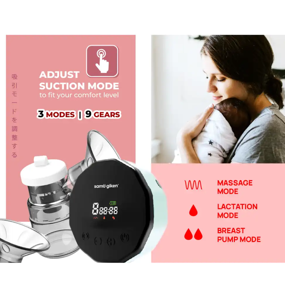 Samu Giken Breast Pump BP200GR Double Rechargeable Electric 1s | Double Electric Pump For Efficient Cap Burung