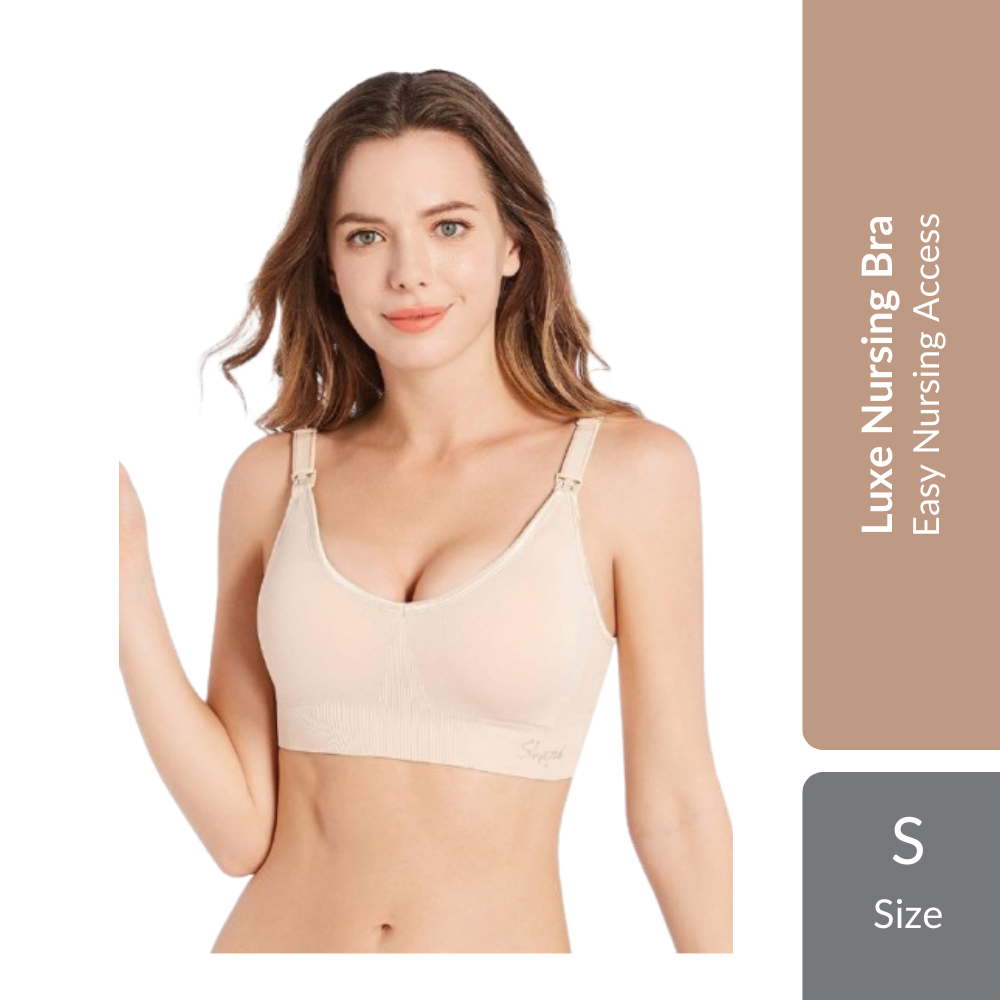Shapee Luxe Nursing Bra 1s | Wire-Free Comfort & Easy Nursing Access For Breastfeeding Mothers Shapee