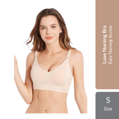 Shapee Luxe Nursing Bra 1s | Wire-Free Comfort & Easy Nursing Access For Breastfeeding Mothers Shapee