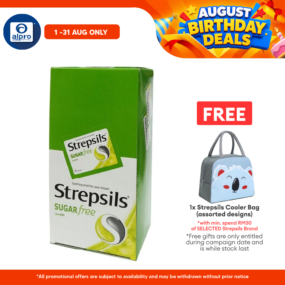 Strepsils Lemon Sugar Free 24x6s Strepsils