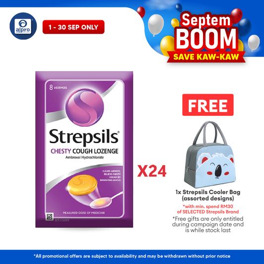 Strepsils Chesty Cough Lozenge 24x8s | Ambroxol Hydrochloride