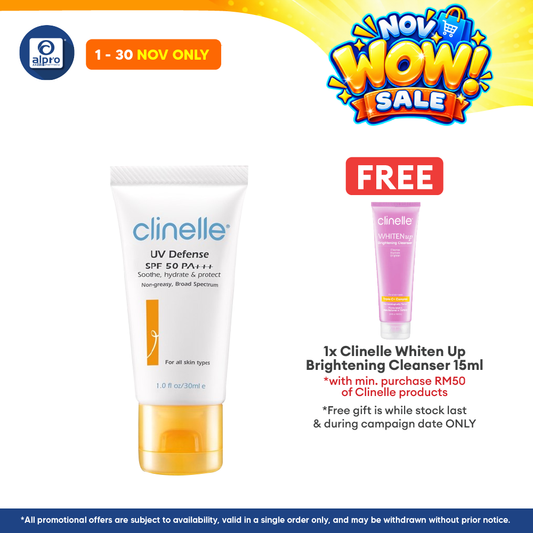 Clinelle UV Defense SPF50 30ml | Soothe, Hydrate & Protect
