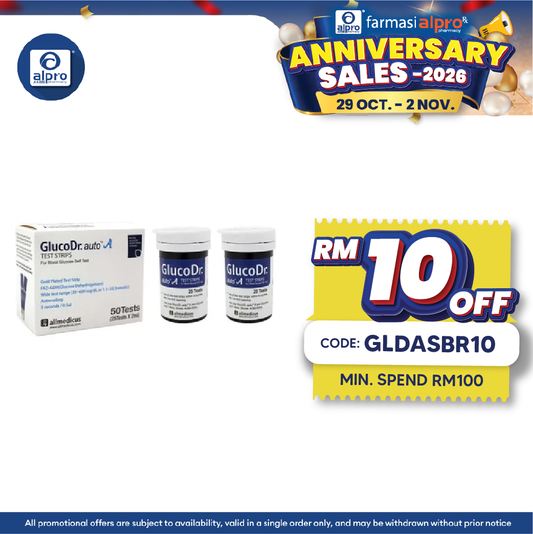 Gluco Dr. Auto Glucometer Test Strips 50s | Glucose Monitor Strips