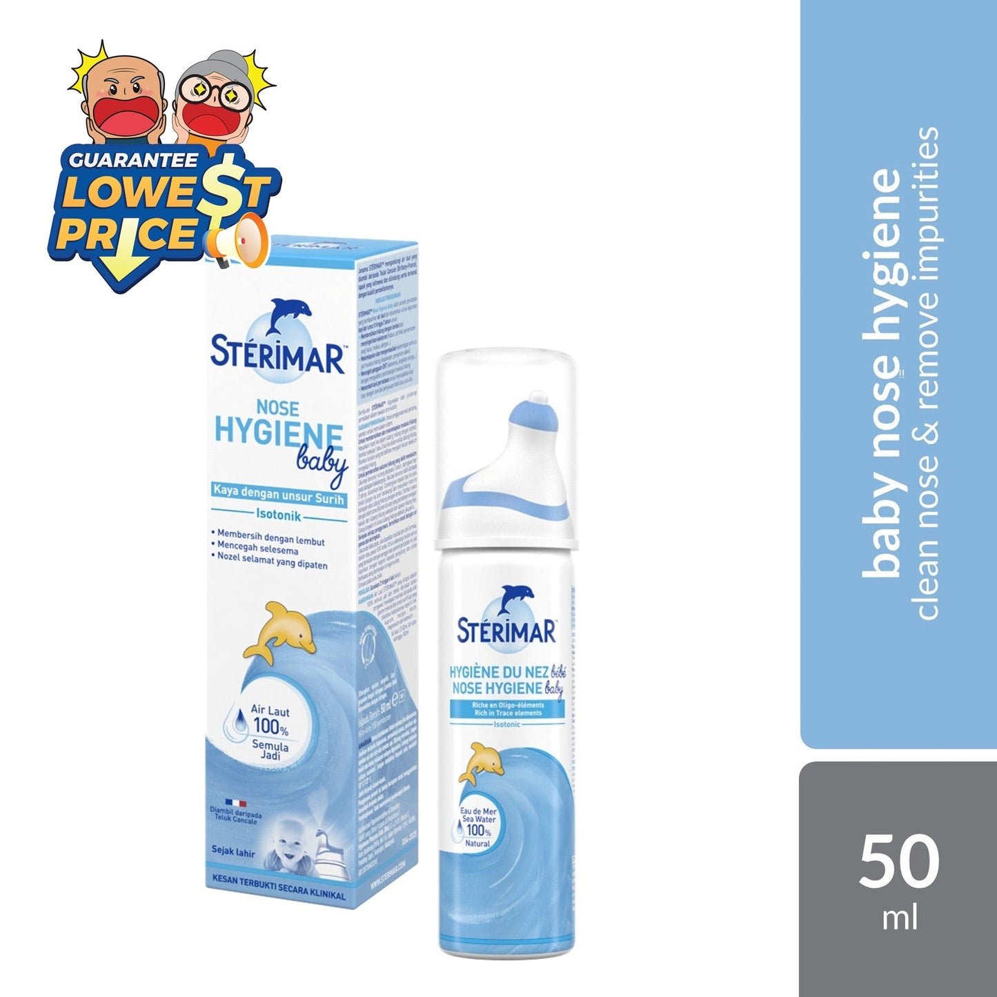 Sterimar Baby Nose Hygiene Isotonic Spray 50ml | Cleans Nose & Remove Impurities Sterimar
