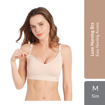 Shapee Luxe Nursing Bra 1s | Wire-Free Comfort & Easy Nursing Access For Breastfeeding Mothers Shapee