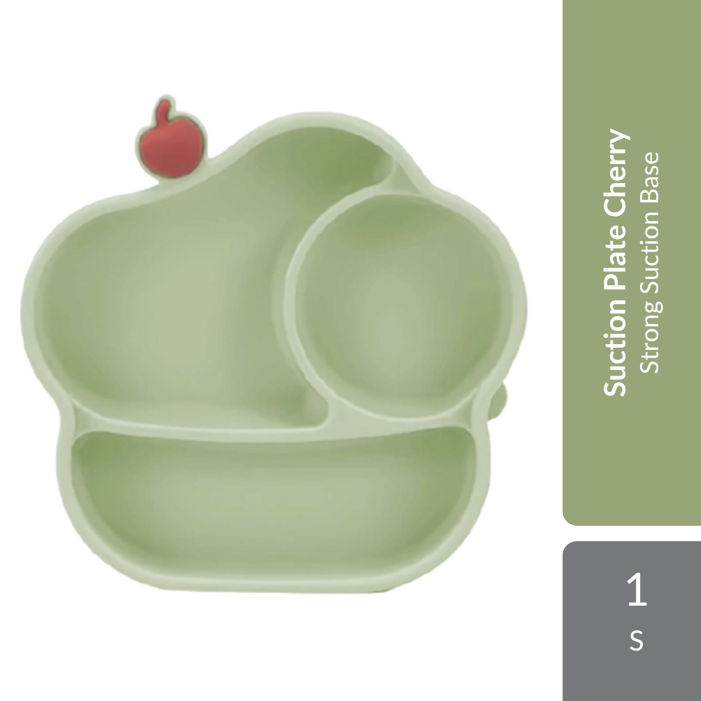 Samu Giken Suction Plate Cherry 1s | Strong Suction Base For Mess-Free Self-Feeding Samu Giken