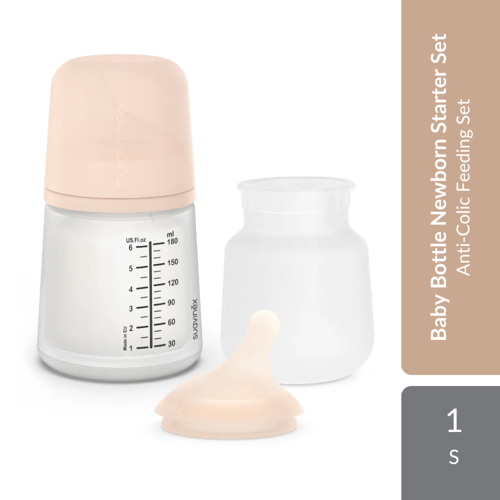 Suavinex Zero Zero Baby Bottle Newborn Starter Set 0M+ 1s | Anti-Colic Feeding Set For Newborn Babies Suavinex