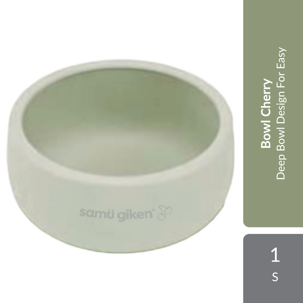Samu Giken Bowl Cherry 1s | Deep Bowl Design For Easy & Mess-Free Self-Feeding Samu Giken