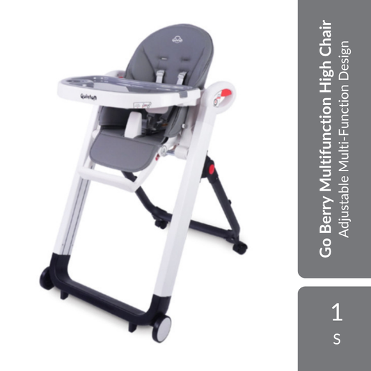 Quinton Go Berry Multifunction High Chair (Blue/Grey) Quinton