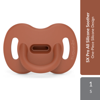 Suavinex Colour Essence All Silicone SX Pro Soother 0-6M 1s | One-Piece Silicone Design Suavinex