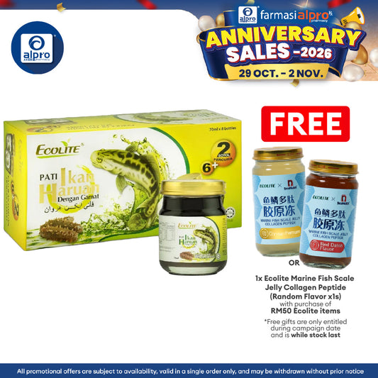 Ecolite Pati Ikan Haruan+gamat 6s With 2s 70ml