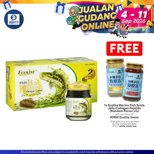 Ecolite Pati Ikan Haruan+gamat 6s With 2s 70ml Ecolite