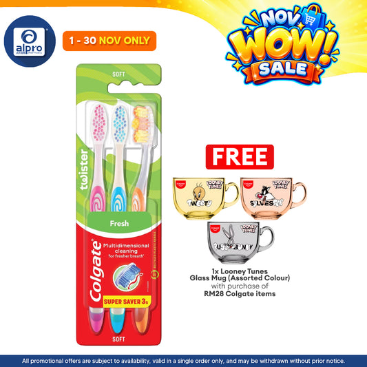 Colgate Toothbrush Twister Medium 3s | Deep Cleaning