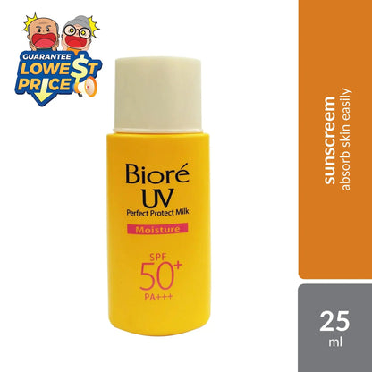 Biore UV Perfect Block Milk Moisture SPF50 25ml | Absorb Skin Easily Biore